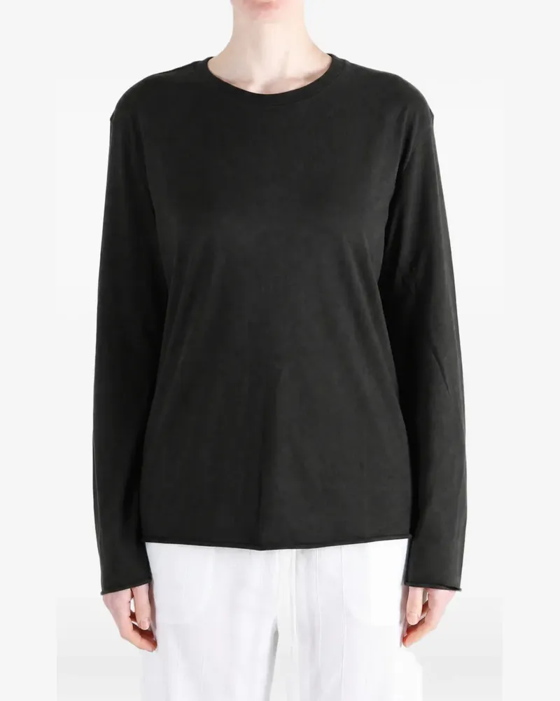 AURALEE Klassisches Langarmshirt - Schwarz Schwarz
