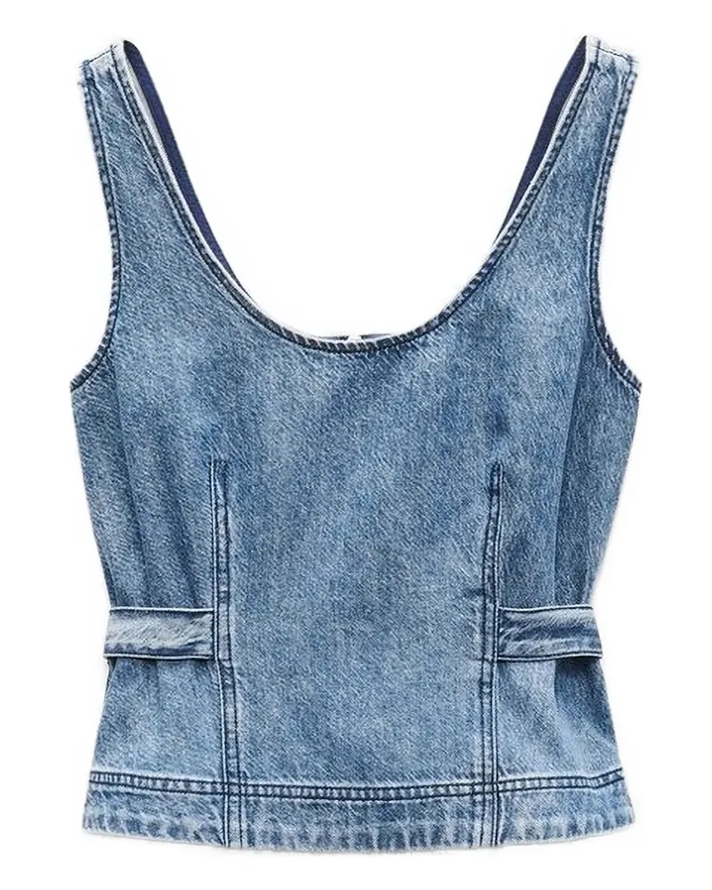 Rag & Bone Jeansoberteil mit Gürtel - Blau Blau