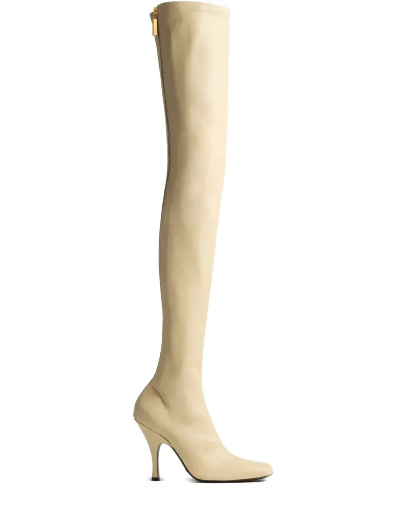 KHAITE Eva Stiefel 100mm - Nude Nude