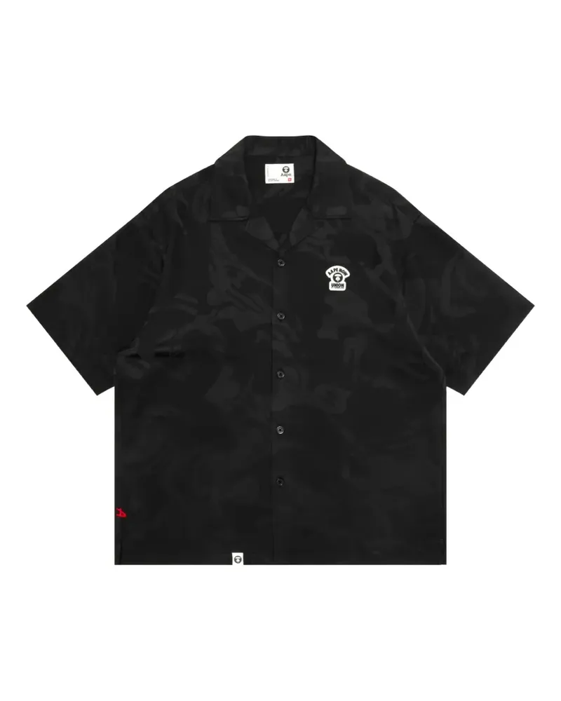 BAPE Hemd mit Logo-Stickerei - Schwarz Schwarz