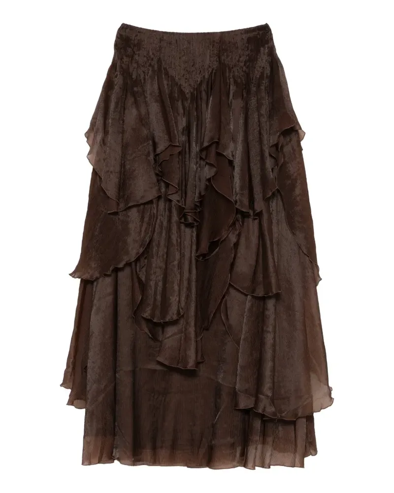 Aje. Leigh tiered maxi skirt - Braun Braun