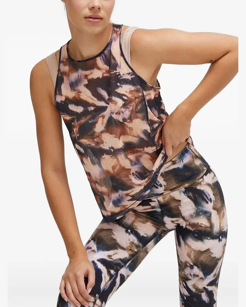 Casall abstract-print sleeveless top - Braun Braun