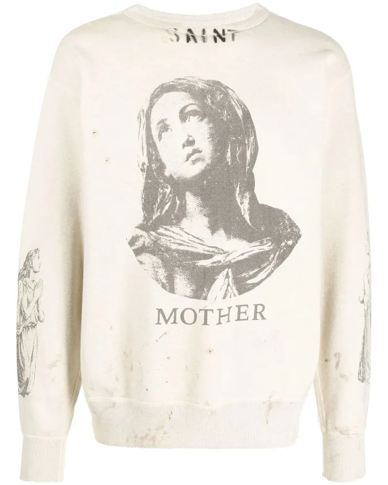 SAINT MXXXXXX Sweatshirt mit grafischem Print - Nude Nude