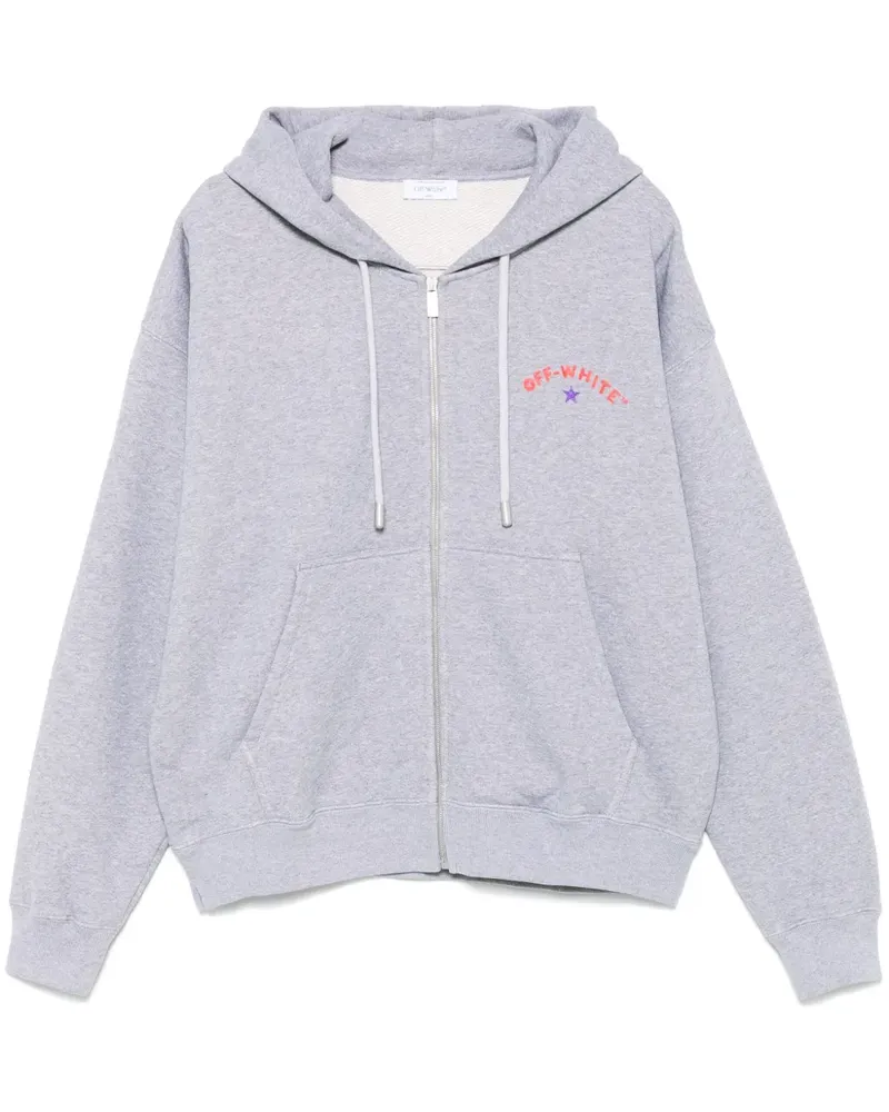 OFF-WHITE Hoodie mit Logo-Print Grau