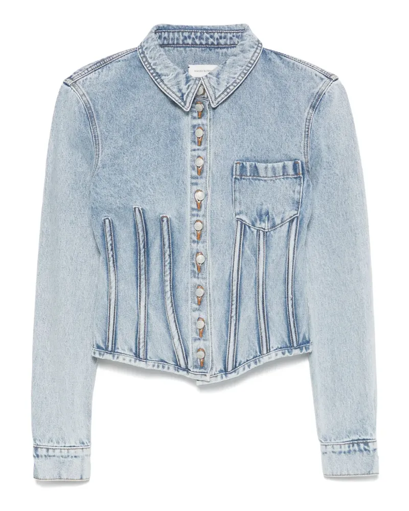 Magda Butrym Klassische Jeansjacke - Blau Blau