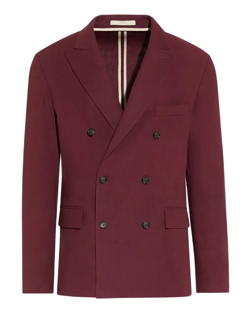 Paolo Pecora Milano linen double-breasted jacket - Rot Rot