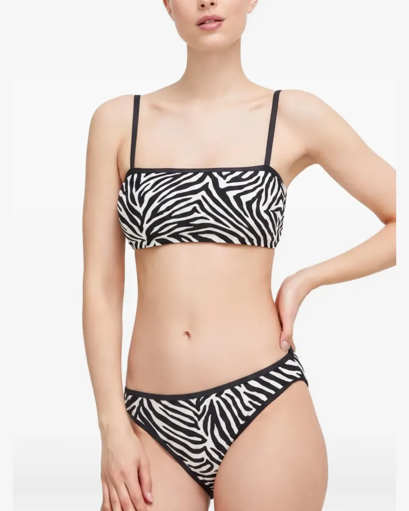 Kate Spade Bikinioberteil mit Zebra-Print - Weiß Weiß