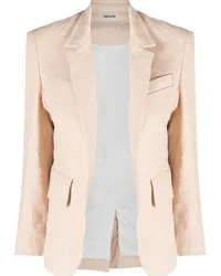 Zadig & Voltaire Verys Lederjacke mit Knitteroptik Nude