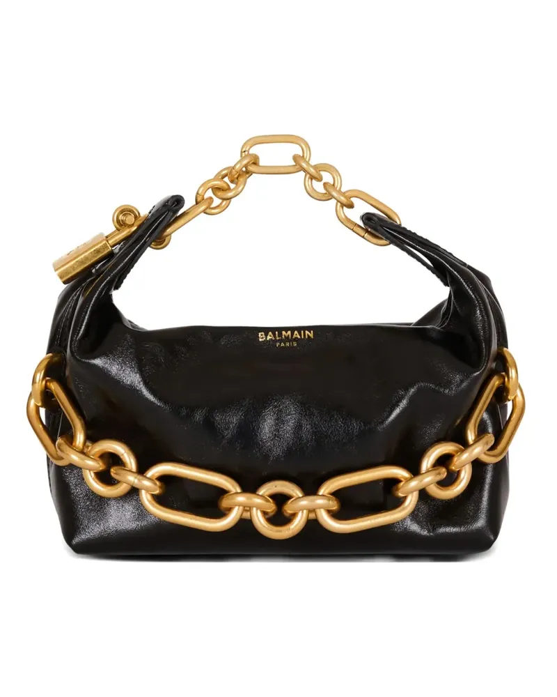 Balmain Mini Sync Tote Bag mit Kettenverzierung - Schwarz Schwarz