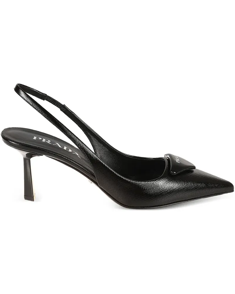 Prada Pumps aus Saffiano-Leder - Schwarz Schwarz