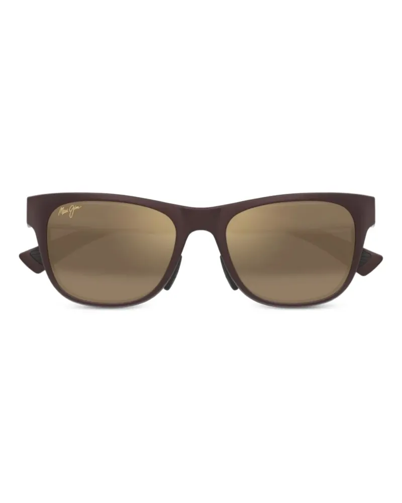 Maui Jim Sonnenbrille mit eckigem Gestell - Braun Braun