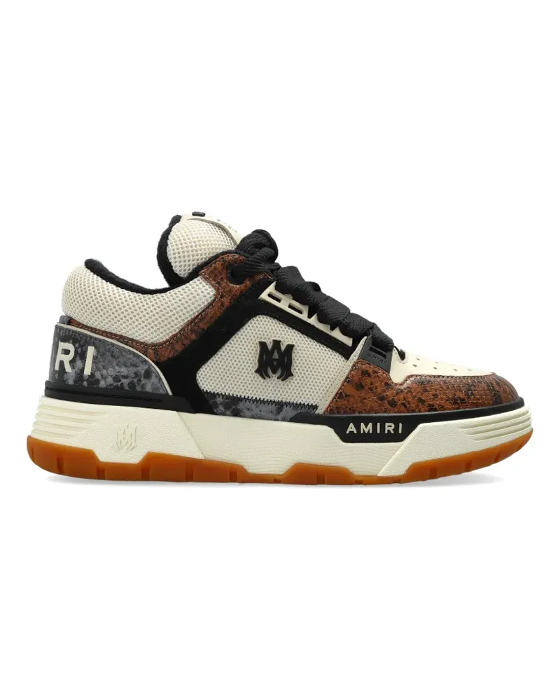 Amiri snakeskin logo sneakers - Nude Nude