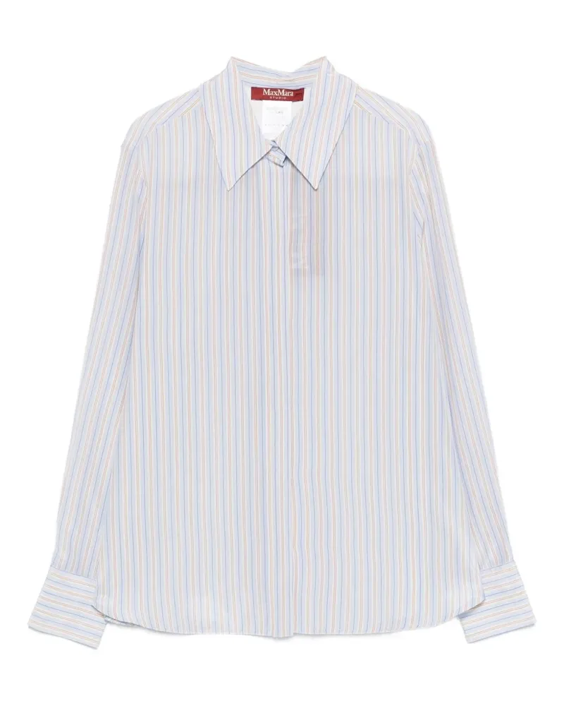 Max Mara striped long-sleeve shirt - Blau Blau