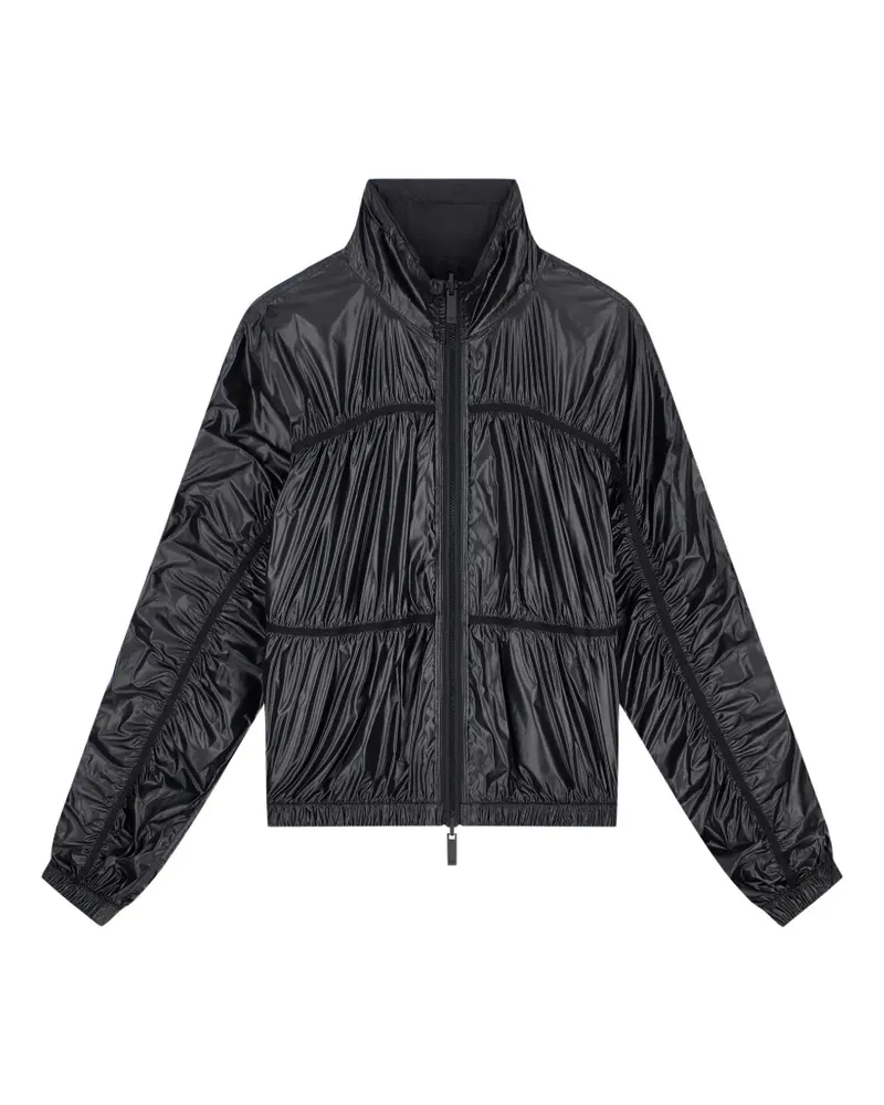 Emporio Armani Geraffte Jacke - Schwarz Schwarz