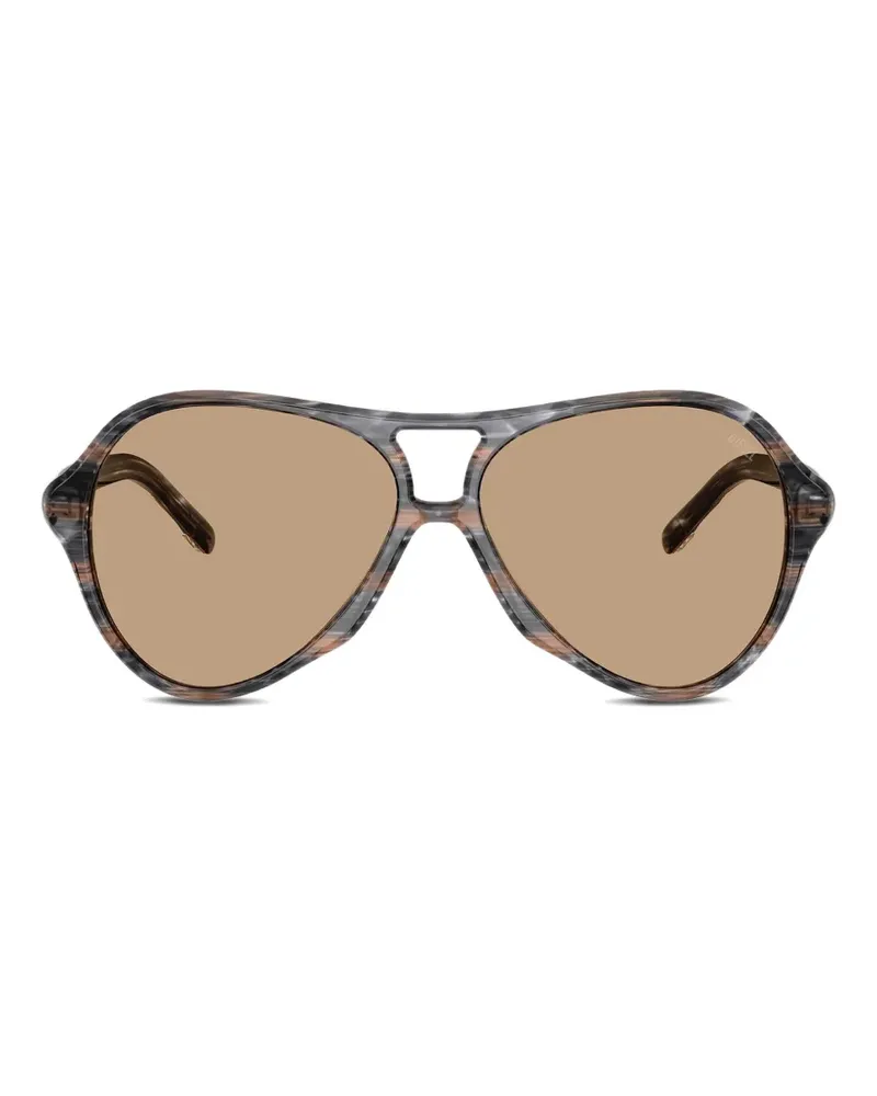 Diesel D-logo pilot sunglasses - Grau Grau