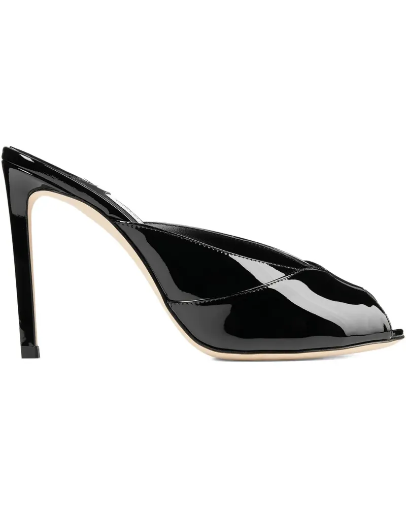 Jimmy Choo 100mm Brigitte peep-toe mules - Schwarz Schwarz