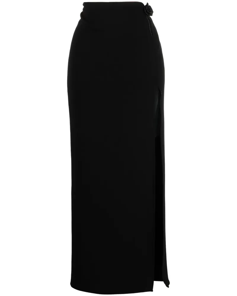 Magda Butrym Rosette Maxirock mit Cut-Out - Schwarz Schwarz
