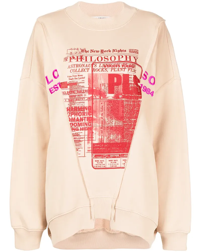 Philosophy Di Lorenzo Serafini Hemd in Deconstructed-Look - Nude Nude