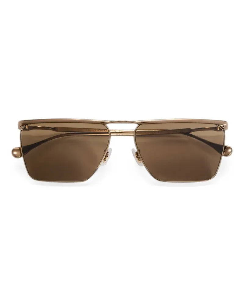 Jil Sander Wireframe geometric-frame sunglasses - Gold Gold