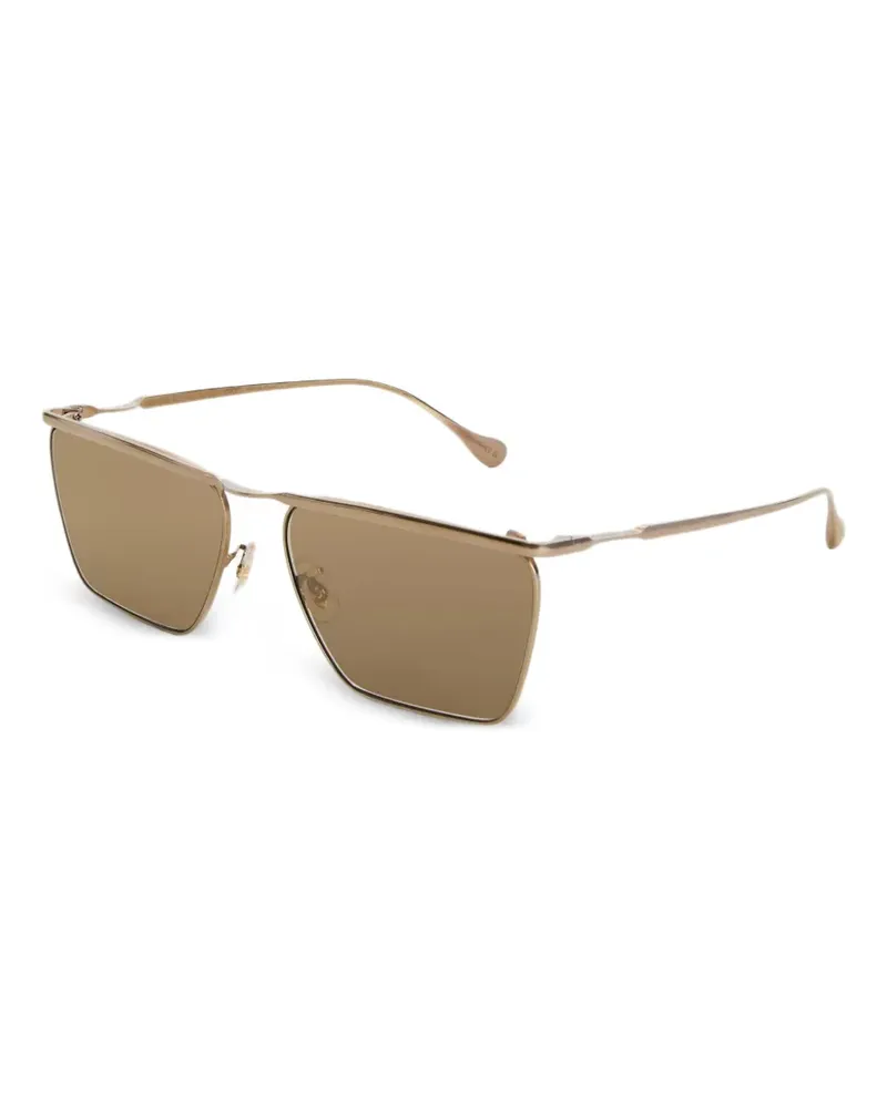 Jil Sander Wireframe geometric-frame sunglasses - Gold Gold