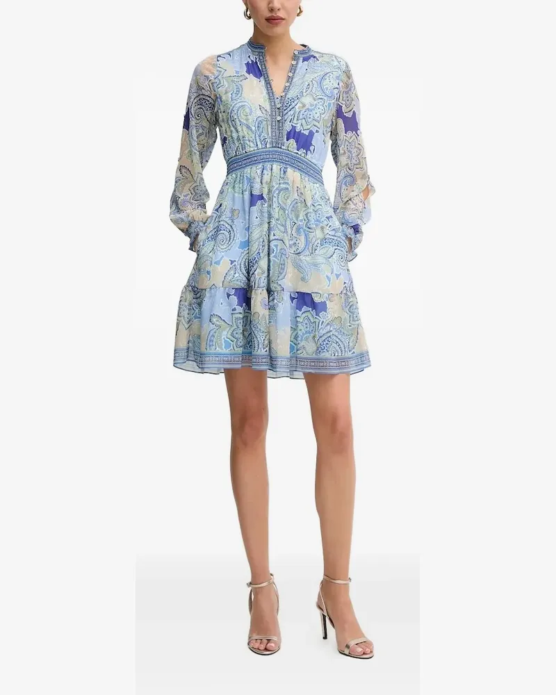 Hale Bob Shelby Minikleid mit Paisley-Print - Blau Blau