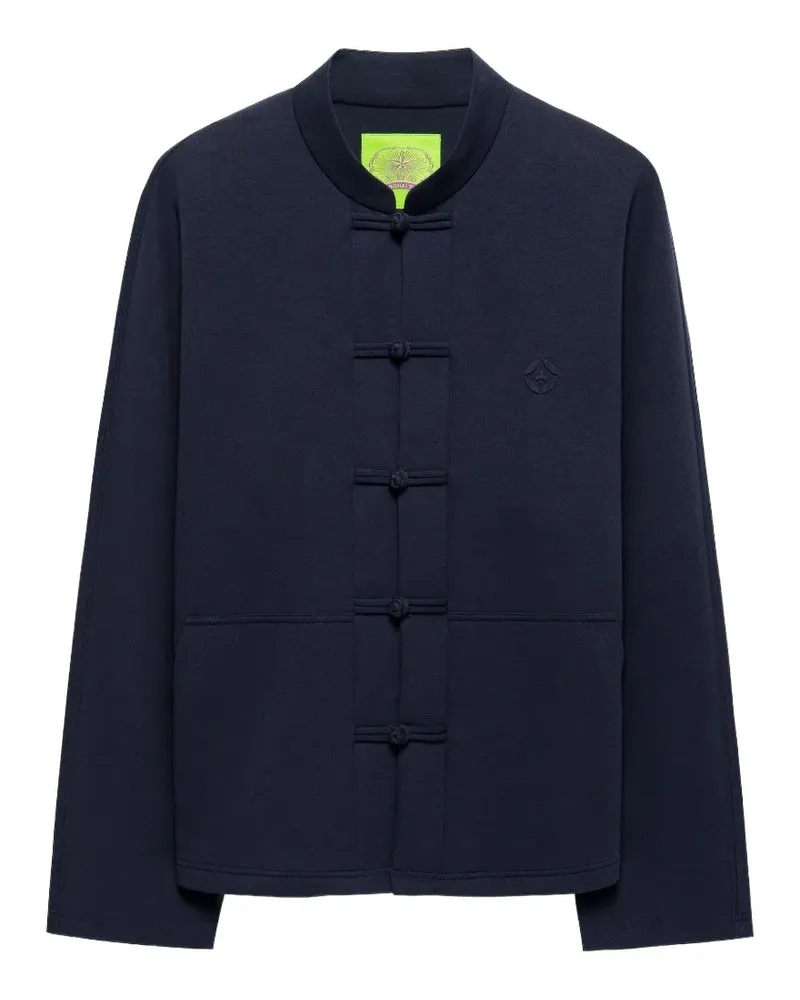 Shanghai Tang Jacke mit Froschknöpfen und Mandarinkragen - Blau Blau