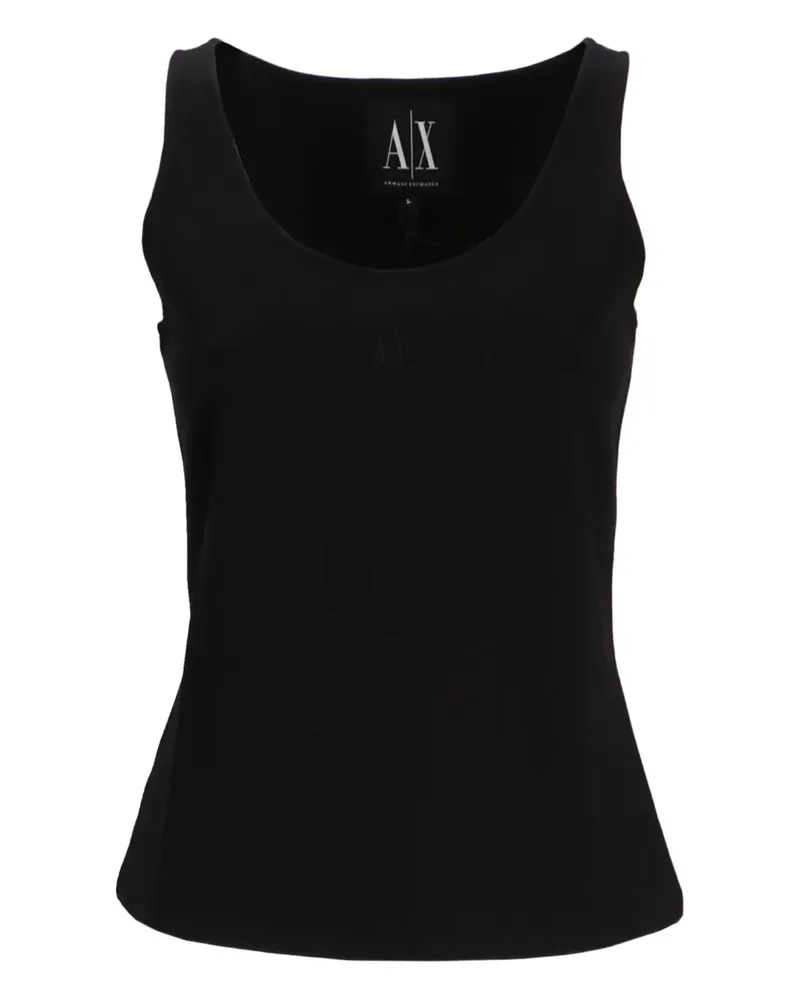 Armani Exchange Top mit U-Ausschnitt - Schwarz Schwarz
