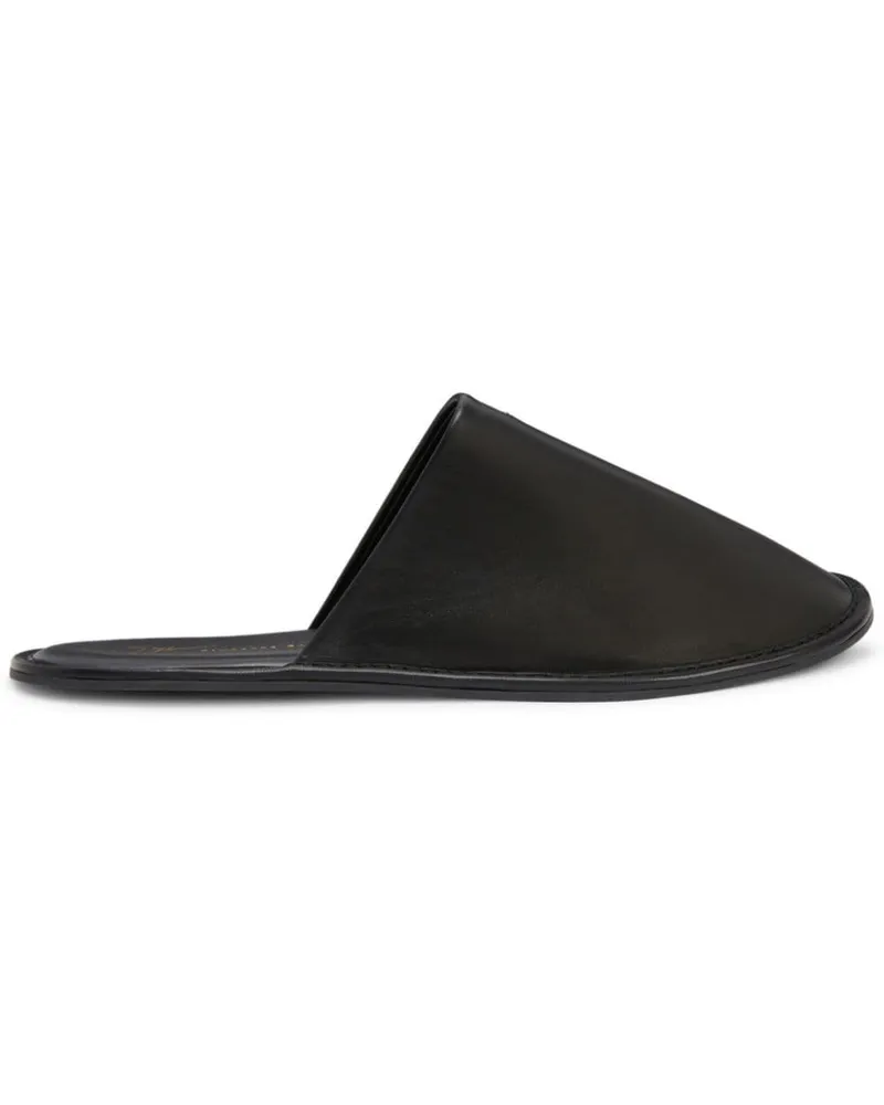 Giuseppe Zanotti Slipper aus Leder - Schwarz Schwarz