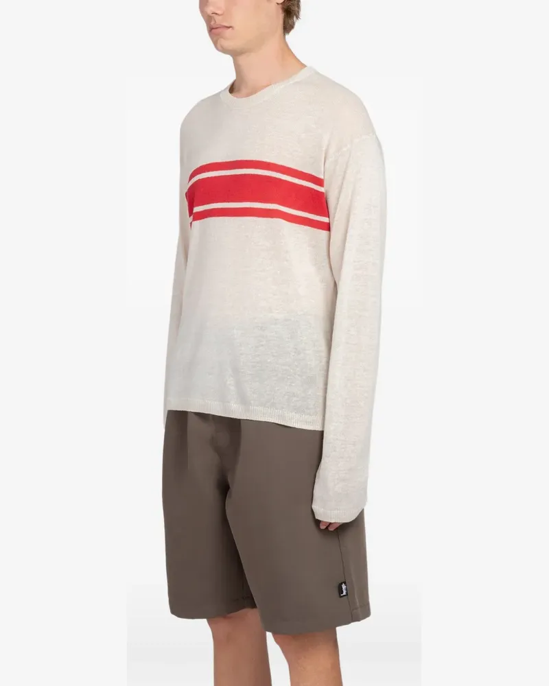 Stüssy striped long-sleeve sweater - Weiß Weiß