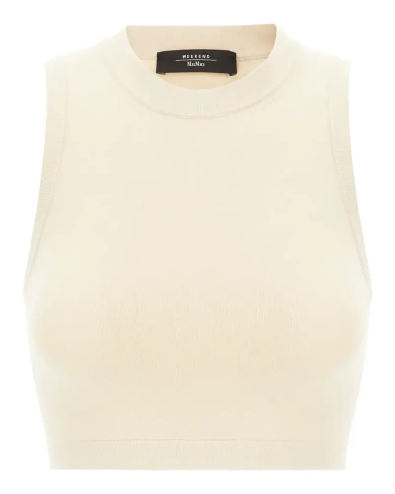 Max Mara Fein gestricktes Cropped-Top - Nude Nude