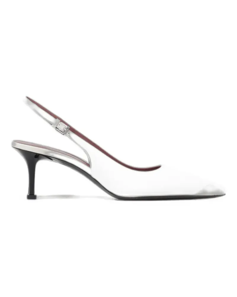 Premiata Chanel patent-leather slingback pumps - Silber Silber