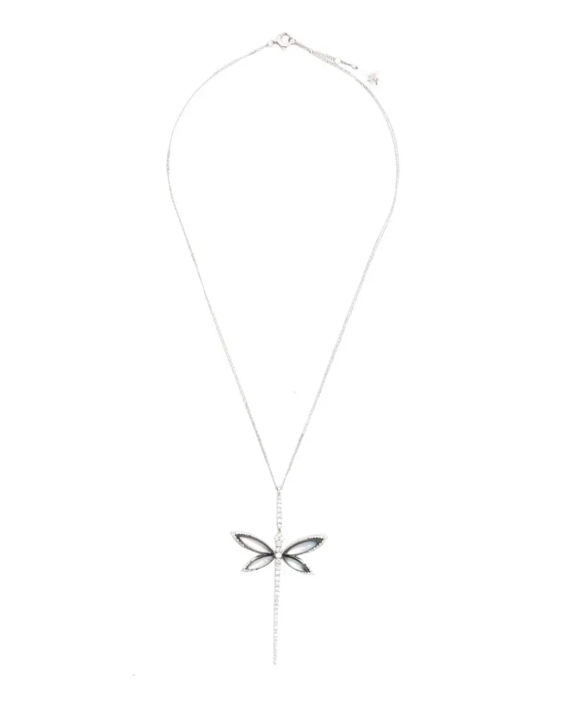 ANAPSARA Dragonfly Halskette mit Diamanten - Silber Silber