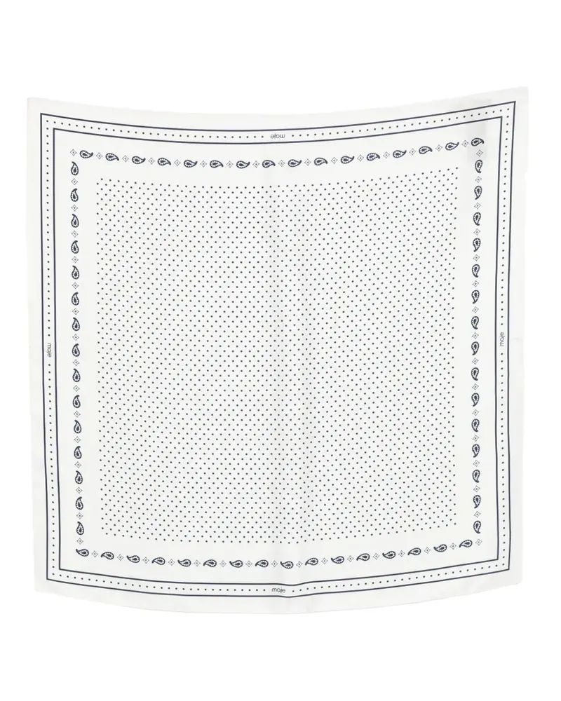 Maje polka-dot silk scarf - Nude Nude