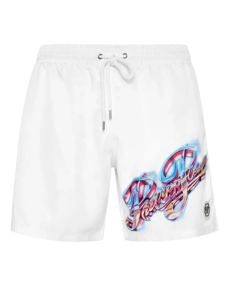 Philipp Plein Boxer Badeshorts - Weiß Weiß