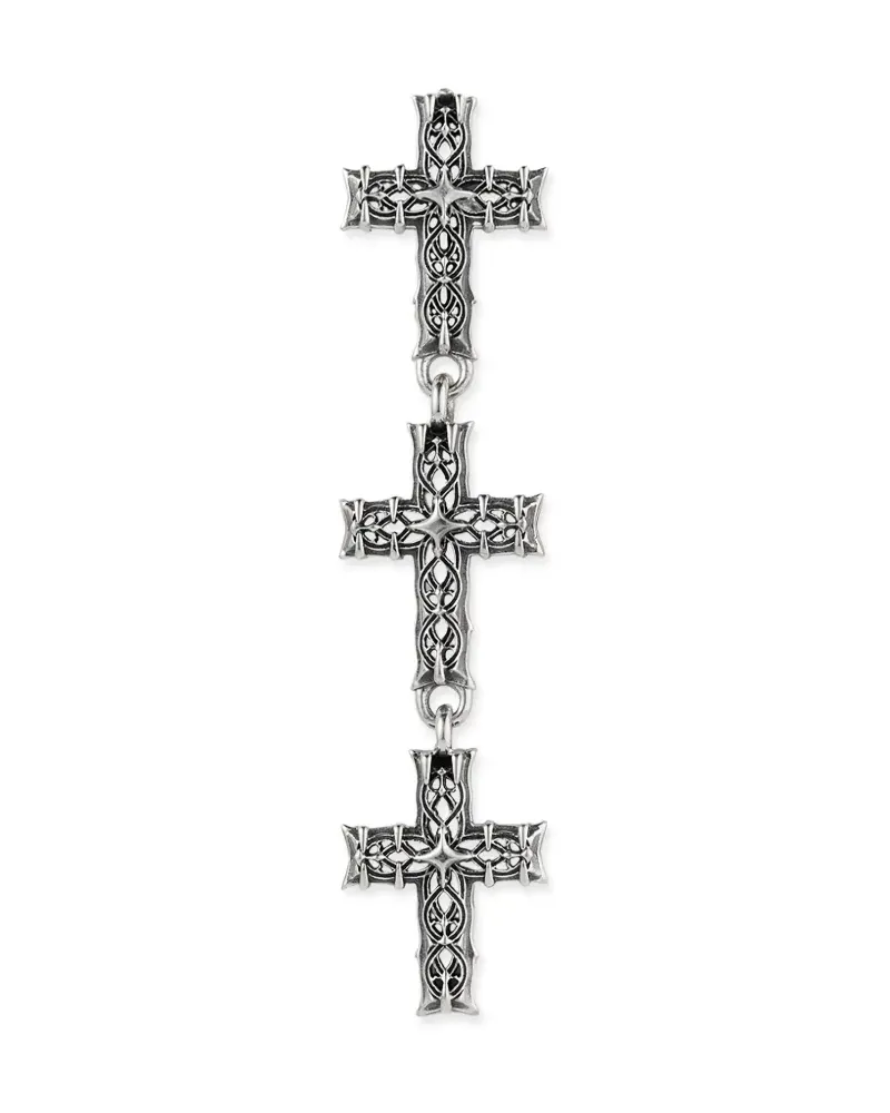 Emanuele Bicocchi Notre-Dame Ohrring mit Kreuzen - Silber Silber