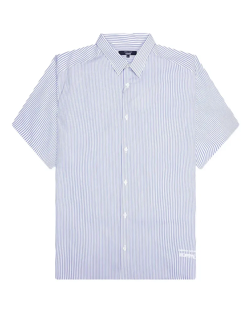 Comme des Garçons Gestreiftes Hemd mit kurzen Ärmeln - Blau Blau