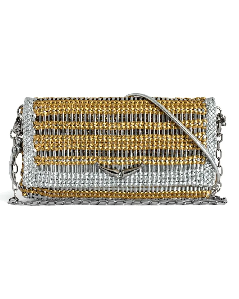 Zadig & Voltaire Mittelgroße Rock Eternal Clutch Silber