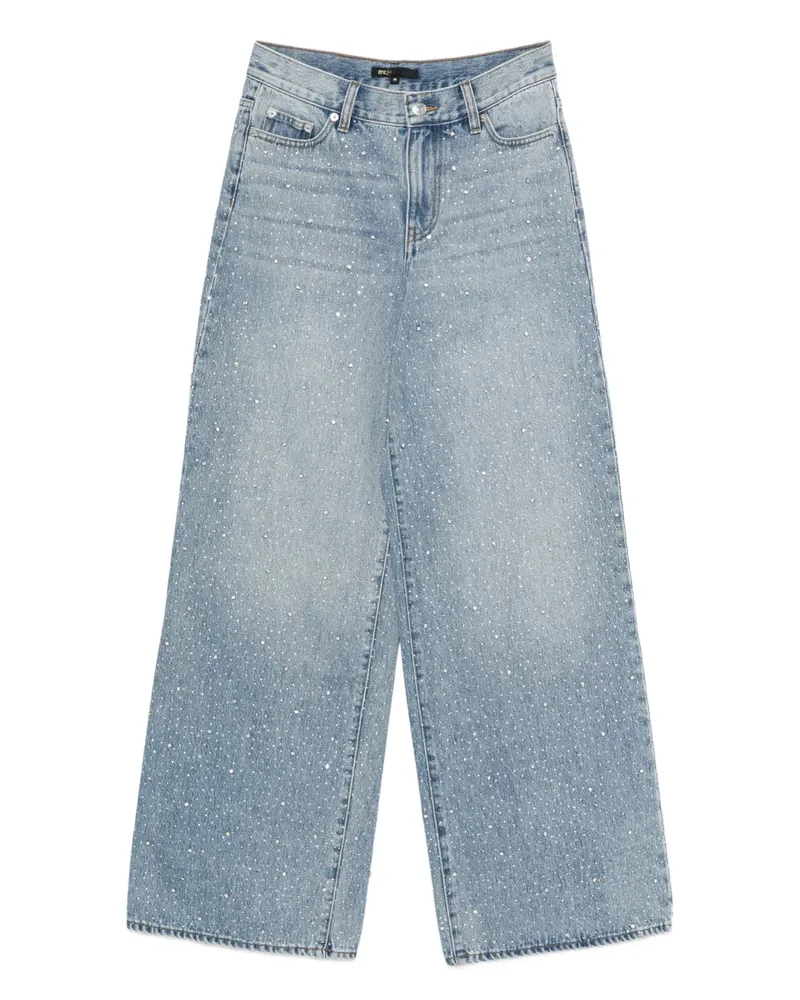 Maje Straight-Leg-Jeans mit Kristallen - Blau Blau