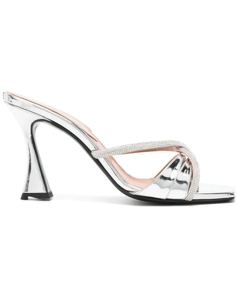 D’Accori Lust Mules mit Strassverzierung - Silber Silber
