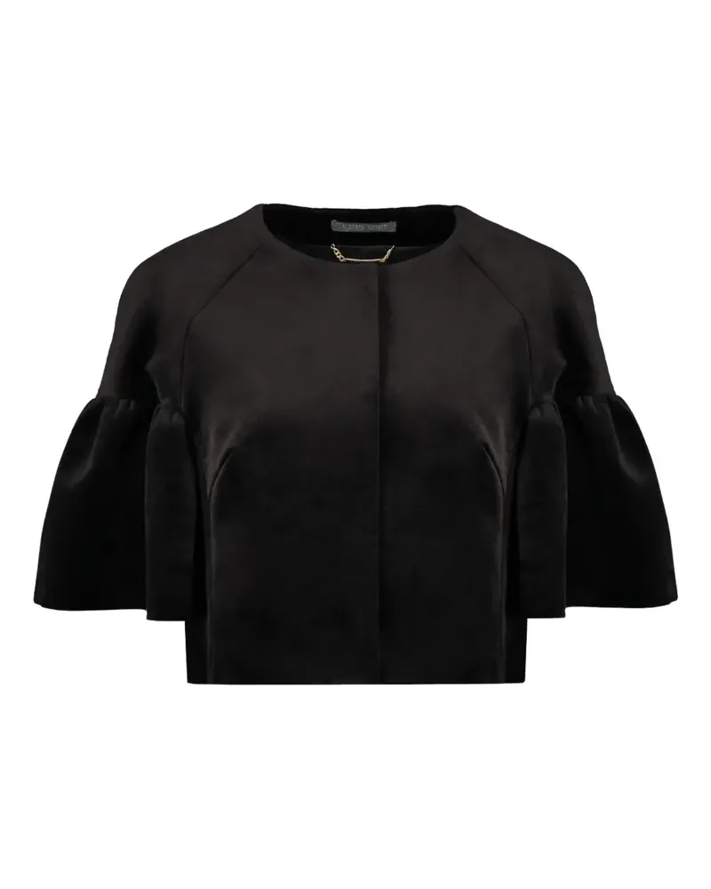 Alberta Ferretti Jacke aus Samt - Schwarz Schwarz