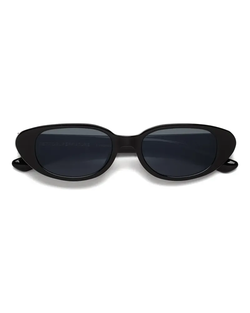 RETROSUPERFUTURE Sonnenbrille mit ovalem Gestell - Schwarz Schwarz