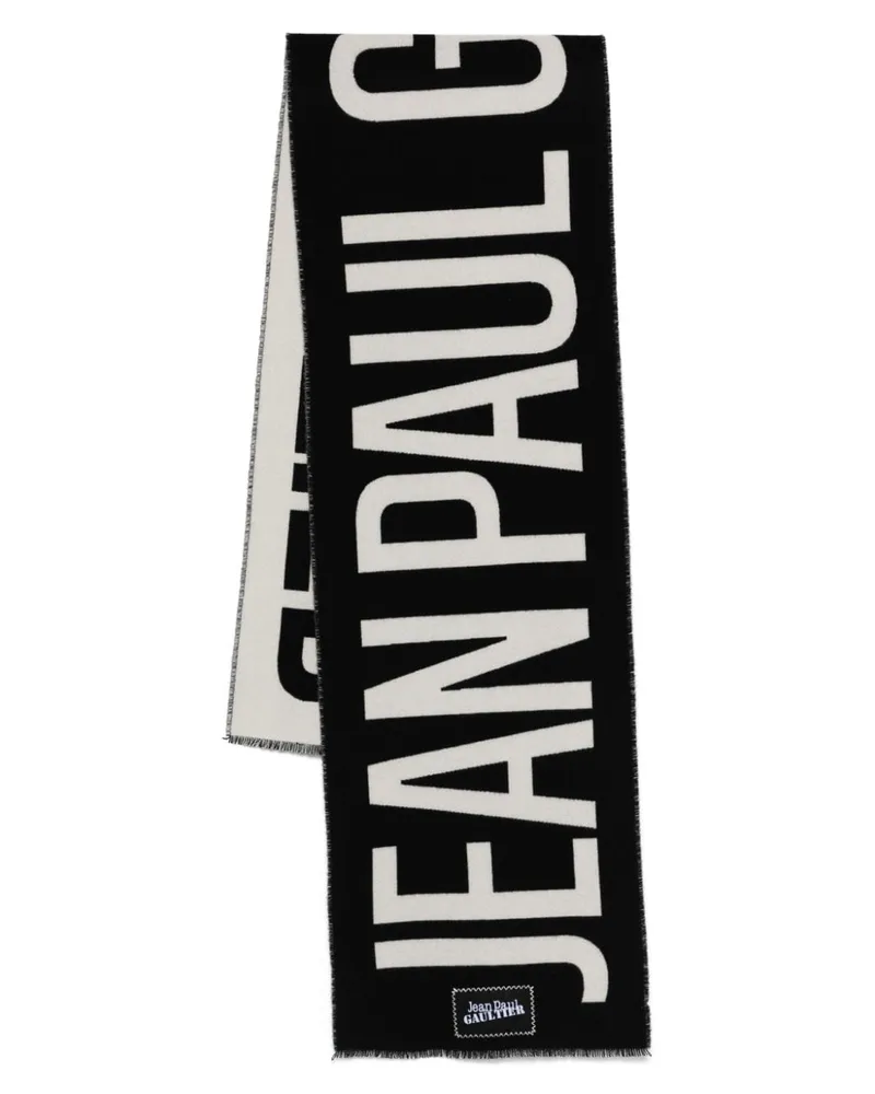 Jean Paul Gaultier Schal mit Logo-Print - Schwarz Schwarz