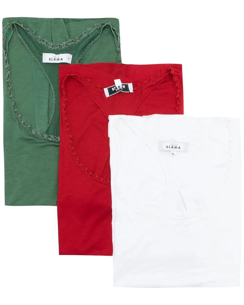 Amir Slama Set aus drei Racerback-Tanktops - Mehrfarbig Mehrfarbig
