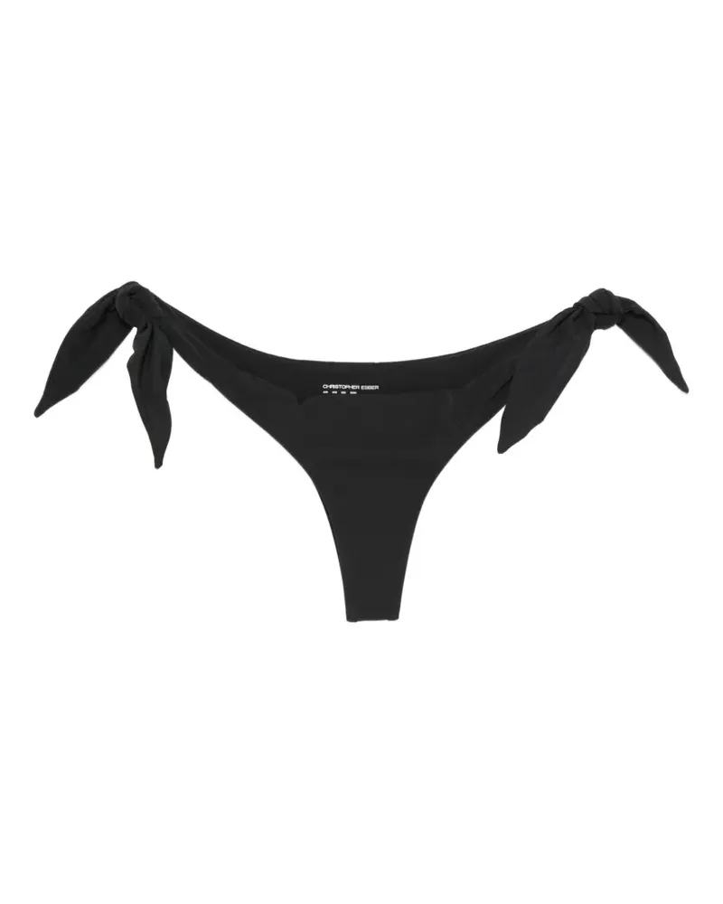 Christopher Esber Porto side-tie bikini buttom - Schwarz Schwarz