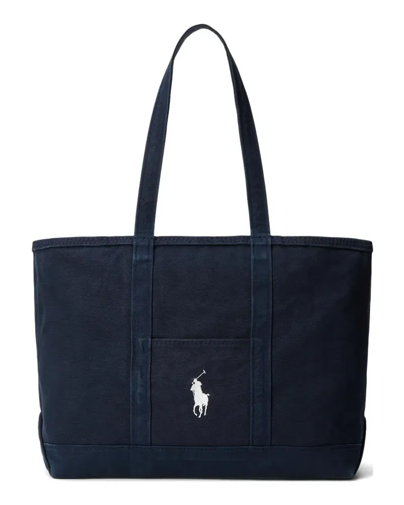 Ralph Lauren embroidered-logo tote bag - Blau Blau
