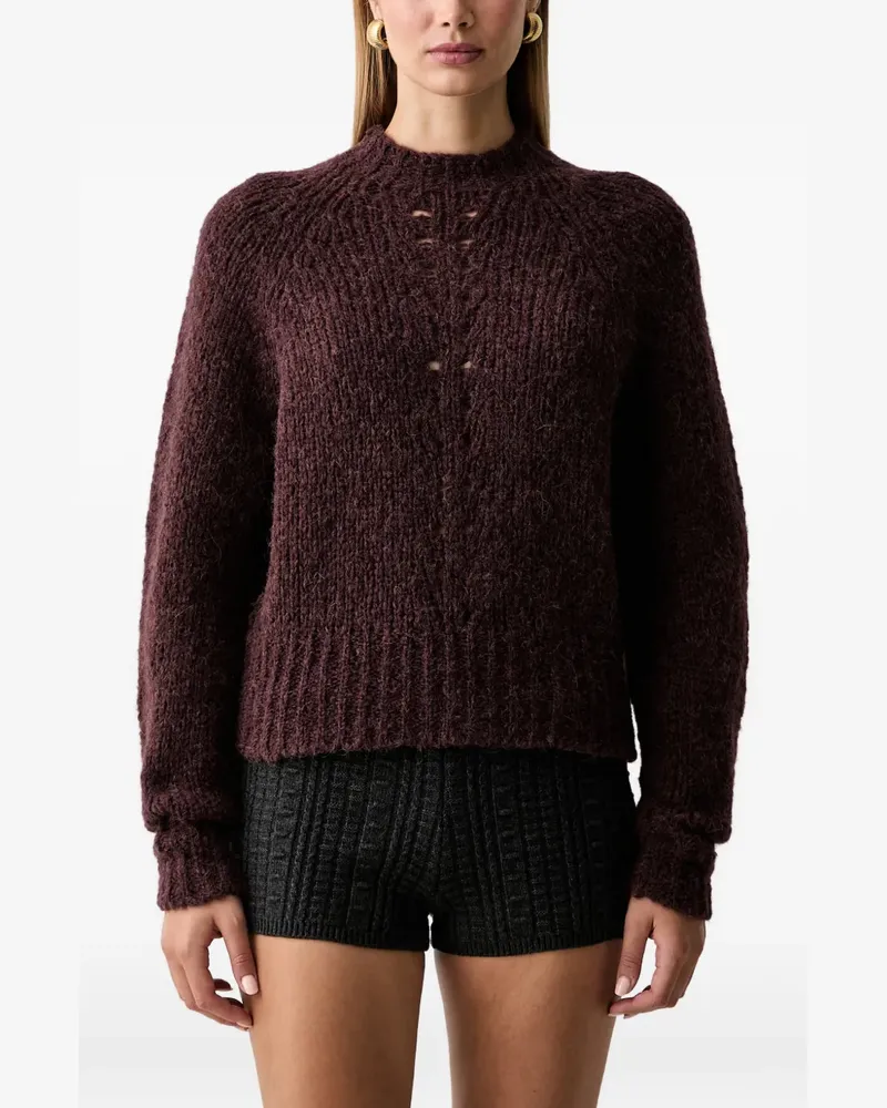 Twin-Set Pullover aus Alpakagemisch - Rot Rot