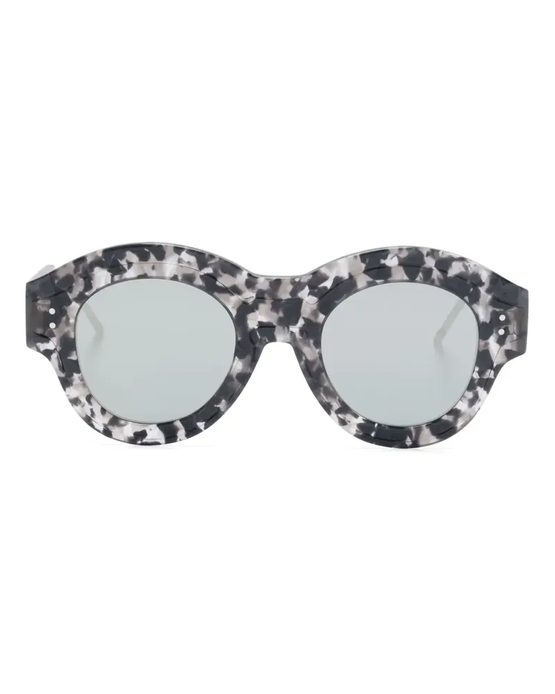 Thom Browne Sonnenbrille mit rundem Gestell - Grau Grau