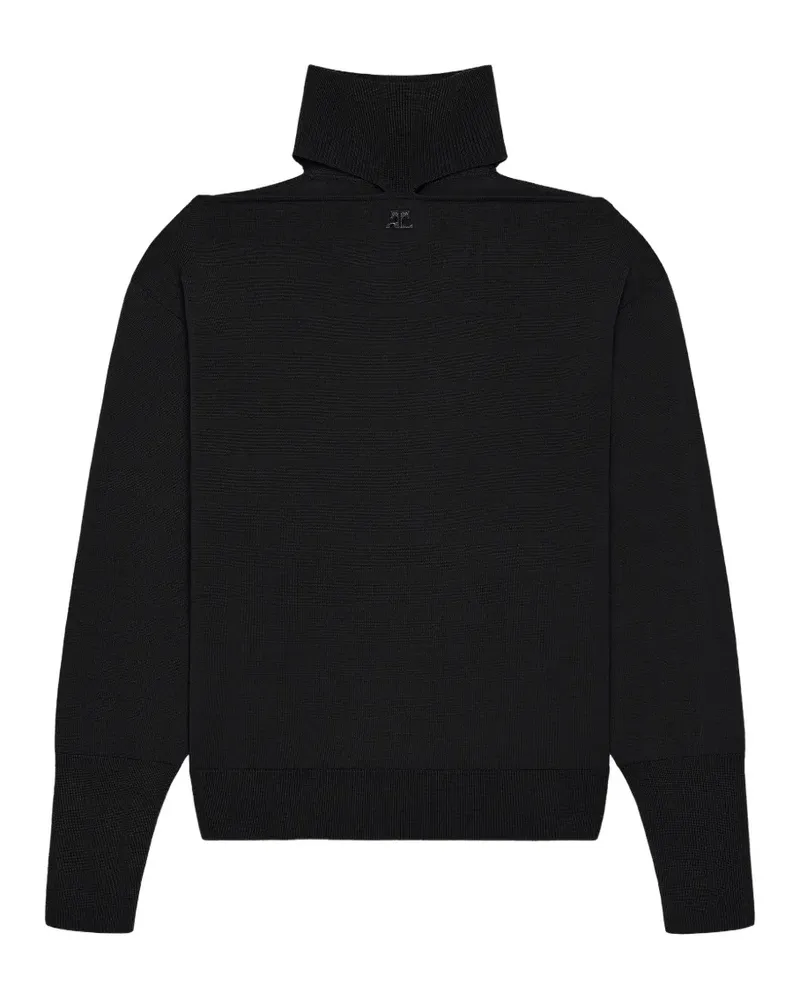 Courrèges cut-out off-shoulder sweater - Schwarz Schwarz