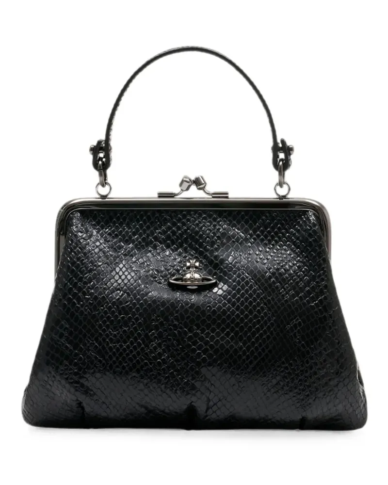 Vivienne Westwood Granny Frame leather clutch bag - Schwarz Schwarz