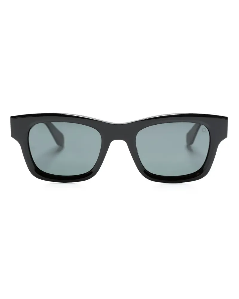 Etnia Barcelona Sonnenbrille mit breitem Gestell - Schwarz Schwarz